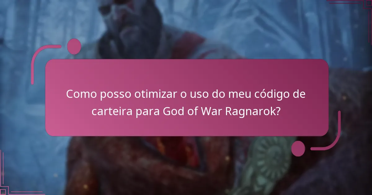 Que tipos de códigos de carteira posso usar para God of War Ragnarok?