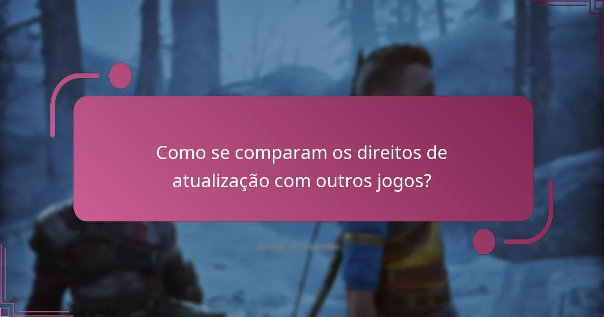 Como os jogadores acedem aos seus direitos de atualização?