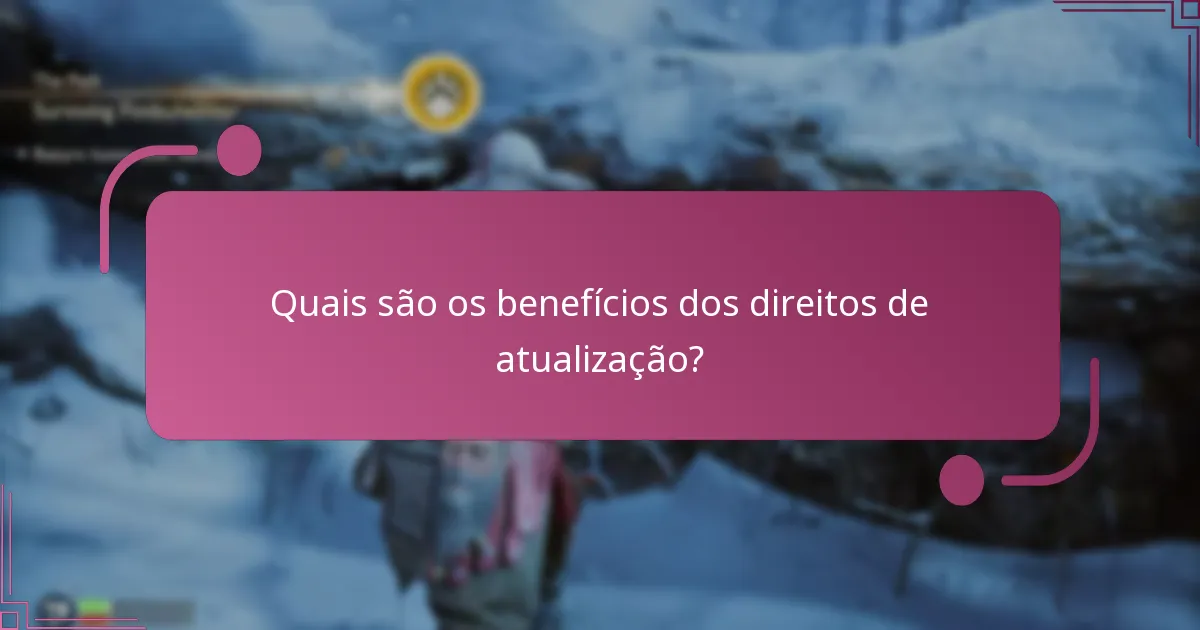 Quais são os potenciais problemas dos direitos de atualização?